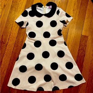 Polka dot Parisian style dress size 6 girls